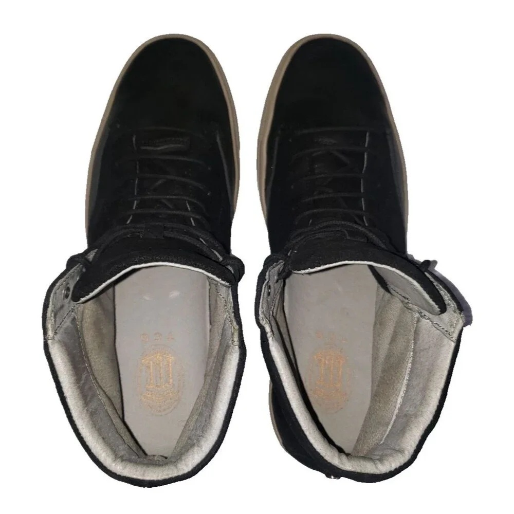 TCG Porter Oil Black High Top Sneakers Size 10 US EU 43 Leather Shoes